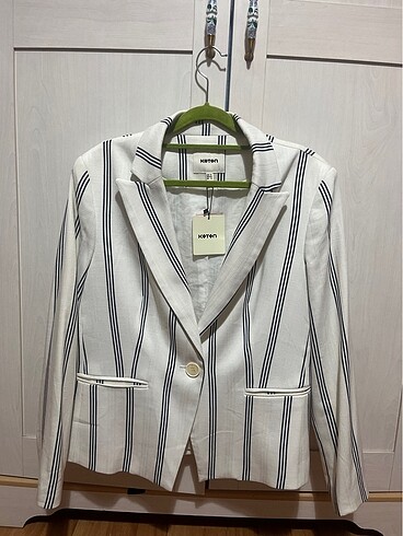 Koton keten kumaş blazer ceket