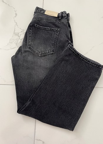 Gri Regular Fit Denim Kadın Pantolon
