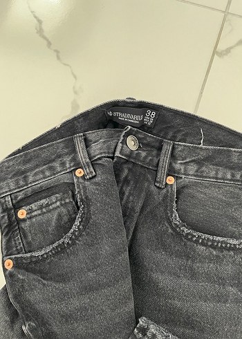 36 Beden Gri Regular Fit Denim Kadın Pantolon