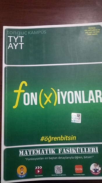 Tonguç kampüs TYT AYT fonksiyonlar matematik fasikülleri