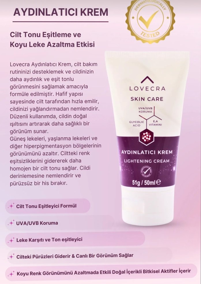 Lovecra Aydınlatıcı El Kremi 50 ml - Görsel 4