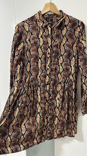 Bershka Bershka leopar gömlek elbise
