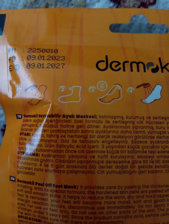 Dermokil Peeling Etkili Ayak Maskesi - Görsel 2