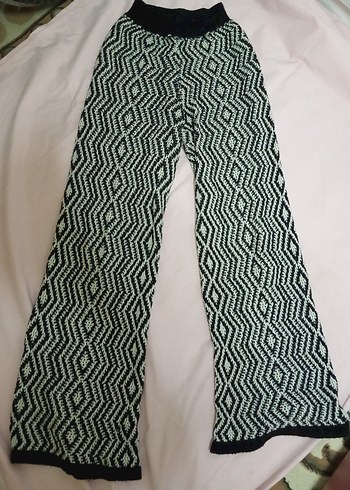 örgü İspanyol paça pantolon