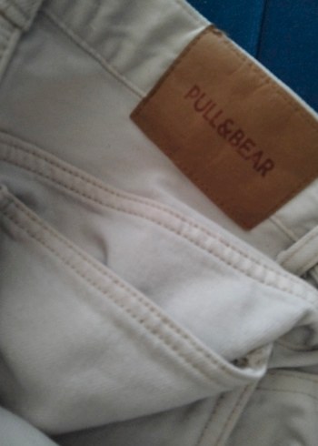 36 Beden ten rengi Renk krem Midi Kadın Kot Pantolon pull bear