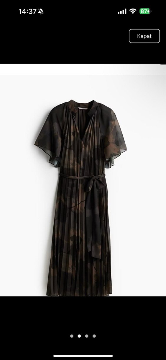 Şeffaf Bağlamalı Siyah Uzun Elbise - Görsel 2