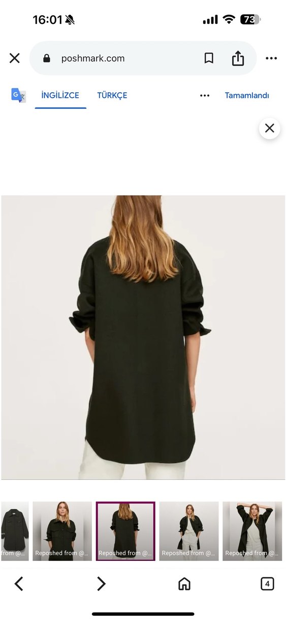 Düğmeli Midi Kadın Kaban - Görsel 3