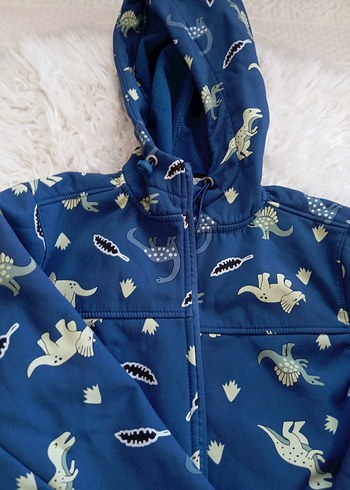 Kapüşonlu Erkek Çocuk Dinozor Desenli Yağmurluk - Görsel 2