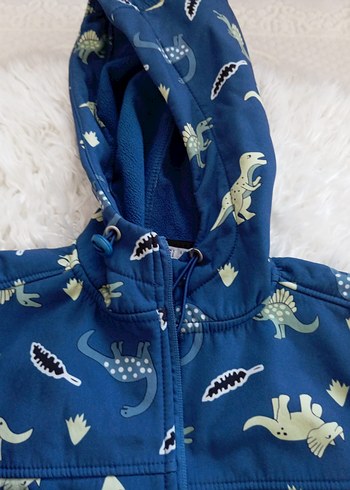 Kapüşonlu Erkek Çocuk Dinozor Desenli Yağmurluk - Görsel 3