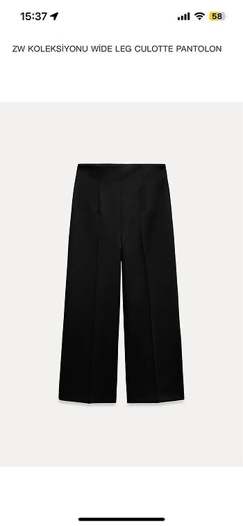ZW Koleksiyonu Wide Leg Culotte Pantolon