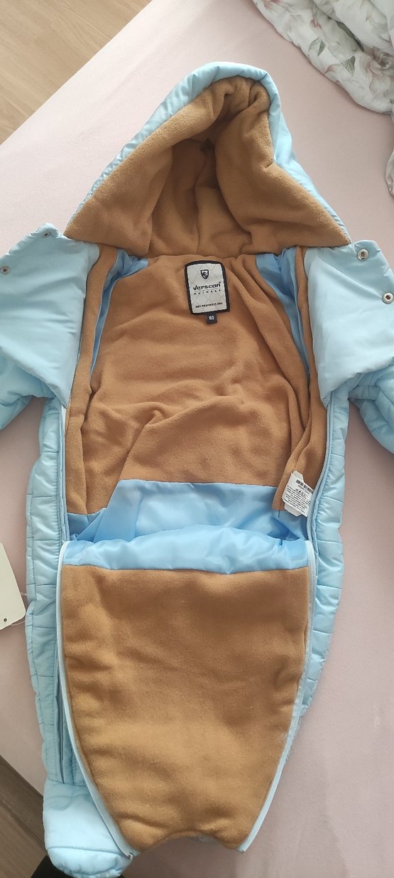 Nakışlı Mavi Bebek Tulum - Görsel 3