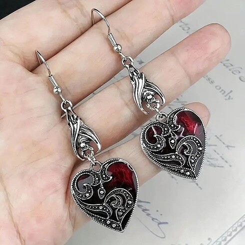 Shein Gotik Yarasa Küpe
