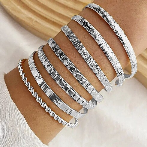 Shein 7?li bilezik Set