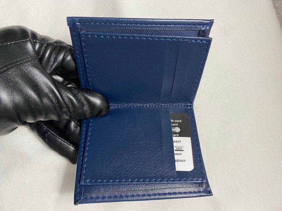 Lacivert Deri Erkek Cüzdanı - Görsel 2