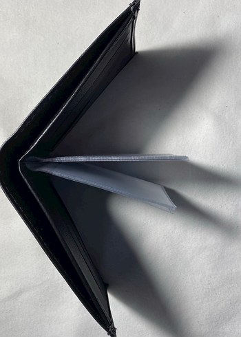 Siyah Parlak Minimalist Erkek Cüzdan - Görsel 4