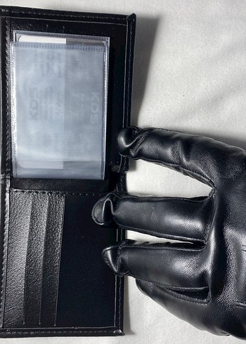 Siyah Parlak Minimalist Erkek Cüzdan - Görsel 3