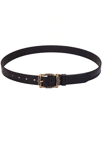 Vintage Siyah Deri Kemer - Görsel 4