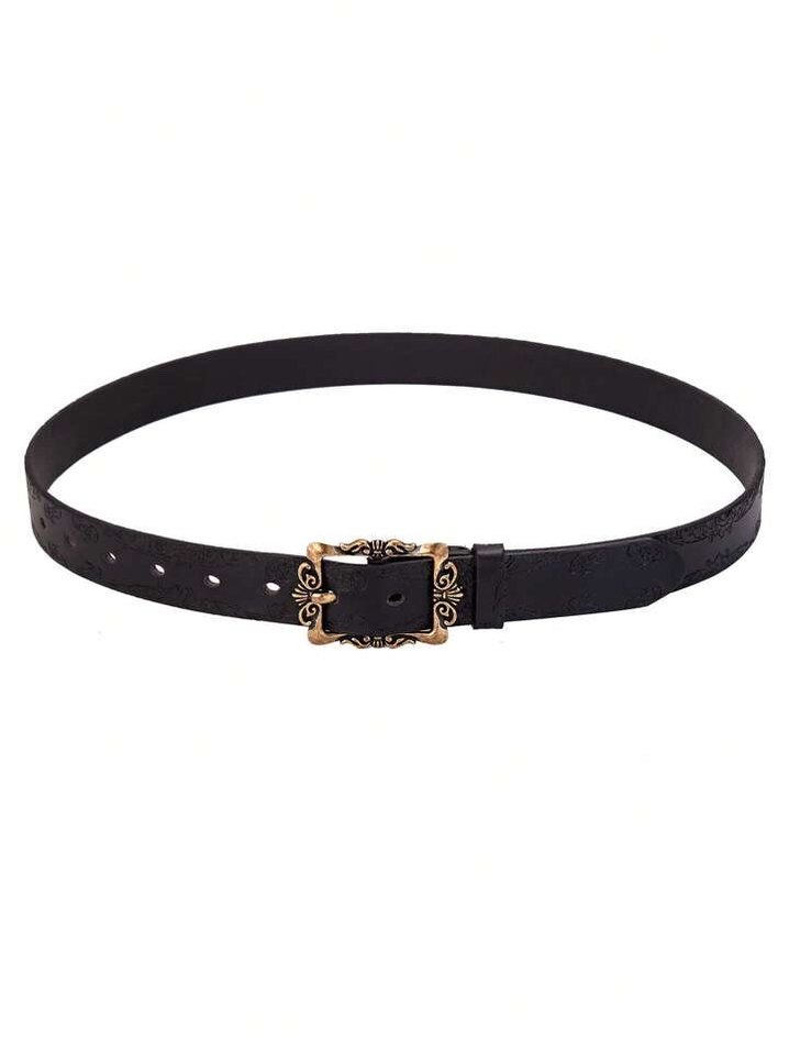 Vintage Siyah Deri Kemer - Görsel 4