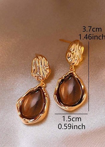 Kahverengi Boncuklu Etnik Midi Küpe - Görsel 5