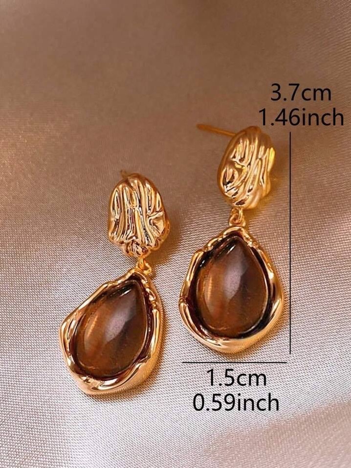 Kahverengi Boncuklu Etnik Midi Küpe - Görsel 5