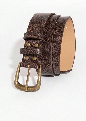 Kahverengi Deri Tokalı Kadın Kemer - Görsel 2