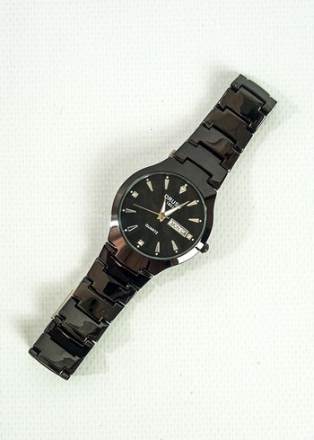 Full Black Siyah Çelik Kordon Karizmatik Saat - Görsel 4