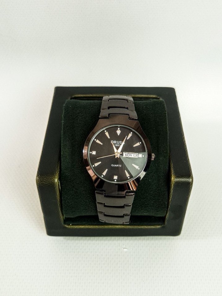 Full Black Siyah Çelik Kordon Karizmatik Saat - Görsel 2