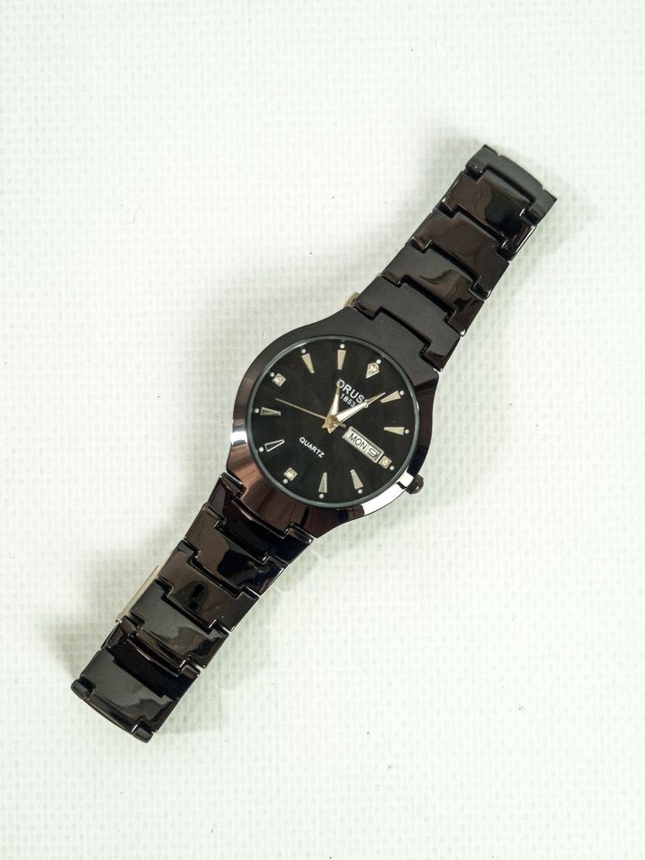 Full Black Siyah Çelik Kordon Karizmatik Saat - Görsel 4