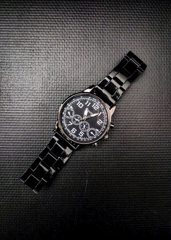 Rovigo Pilot Tasarım Siyah Çelik Kordon Saat - Görsel 5