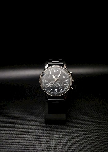 Rovigo Pilot Tasarım Siyah Çelik Kordon Saat - Görsel 3