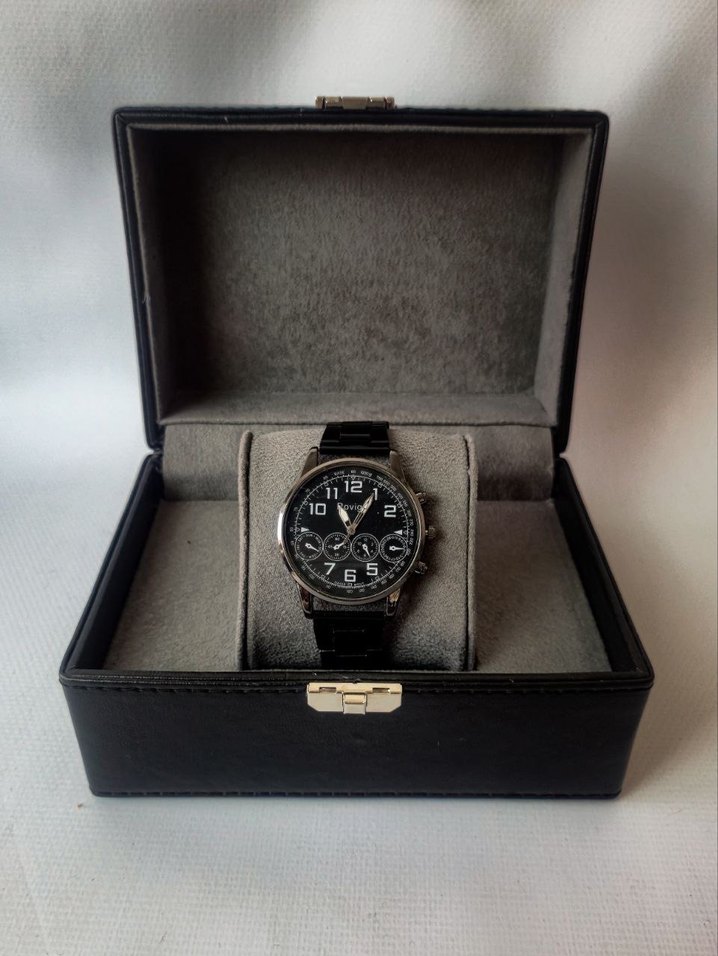 Rovigo Pilot Tasarım Siyah Çelik Kordon Saat - Görsel 2