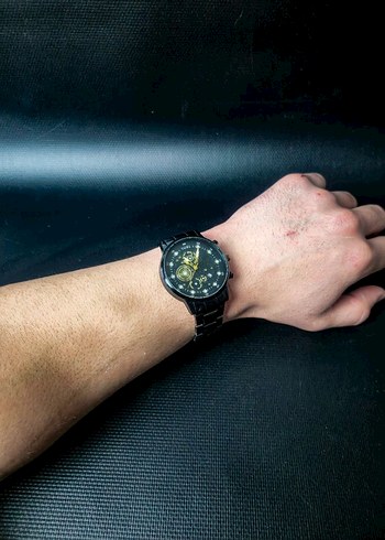 SOKI Skeleton Gold-Siyah Çelik Kordon Saat (Sıfır) - Görsel 4