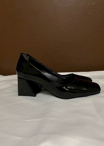 Kare Burunlu Siyah Kadın Stiletto - Görsel 5