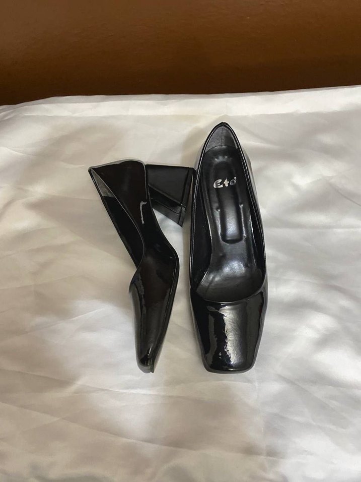 Kare Burunlu Siyah Kadın Stiletto - Görsel 2