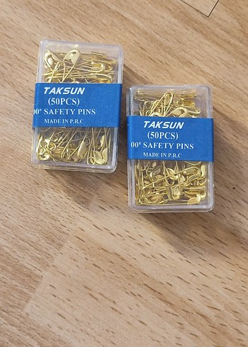 Altın Renkli 50'li Emniyet İğnesi Seti - Görsel 2