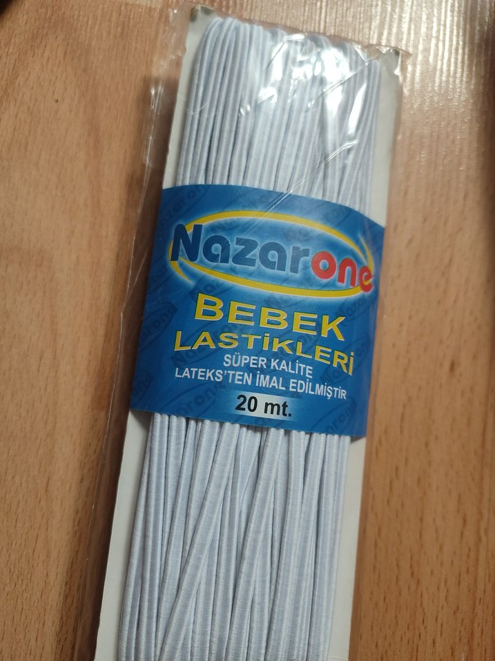 Beyaz Bebek Lastiği 20 Metre, Süper Kalite - Görsel 2