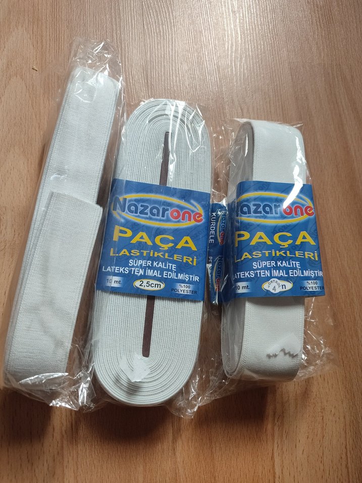 Paça Lastik Geniş Lastik Beyaz 5 Metre - Görsel 2