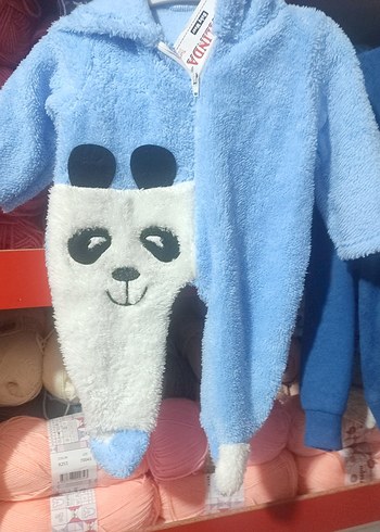 Mavi Kürklü Erkek Bebek Tulum - Görsel 2