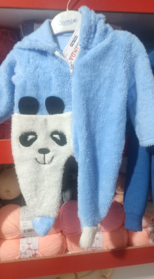 Mavi Kürklü Erkek Bebek Tulum - Görsel 3