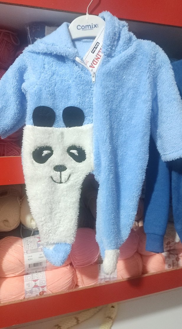 Mavi Kürklü Erkek Bebek Tulum - Görsel 2