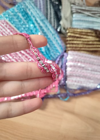 10 Metre Renkli Bohem Dantel Şeritleri - Görsel 12