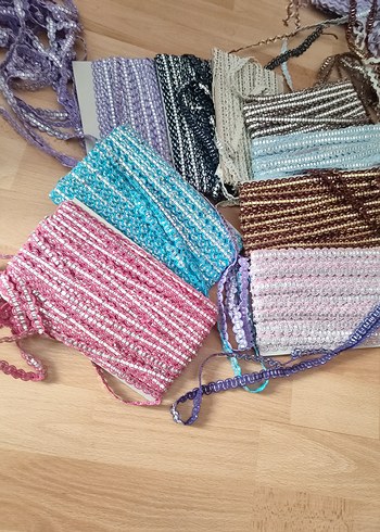 10 Metre Renkli Bohem Dantel Şeritleri - Görsel 13