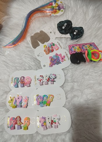 7 Farklı Çeşit Gönderilir.Çok Renkli Pop Kültür Çocuk Toka Seti - Görsel 4