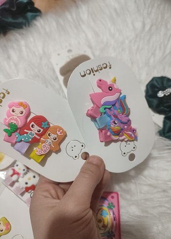 7 li Renkli Pop Kültür Çocuk Toka ve Bant Seti - Görsel 6