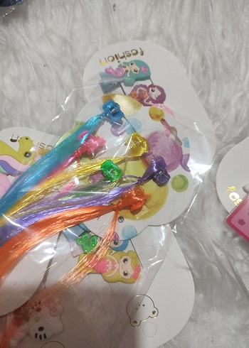 7 li Renkli Pop Kültür Çocuk Toka ve Bant Seti - Görsel 11