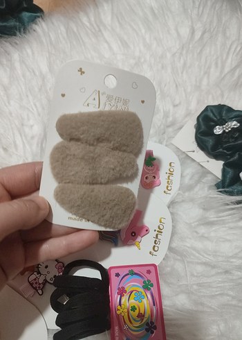 7 li Renkli Pop Kültür Çocuk Toka ve Bant Seti - Görsel 7