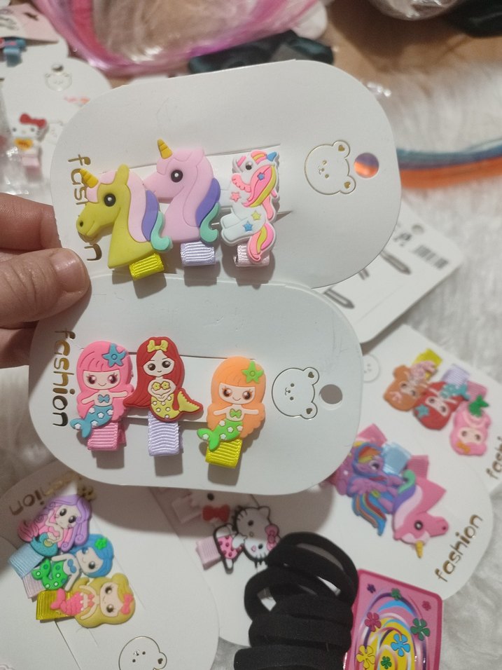 7 li Renkli Pop Kültür Çocuk Toka ve Bant Seti - Görsel 3