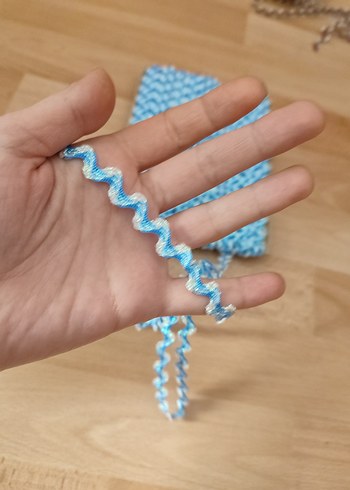 10 Metre Bohem Dalgalı Sarı Dantel Şerit - Görsel 4