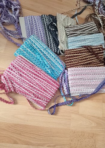 10 Metre Bohem Dalgalı Sarı Dantel Şerit - Görsel 6