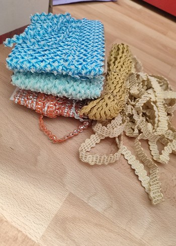 10 Metre Bohem Dalgalı Sarı Dantel Şerit - Görsel 5